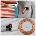 Solid, soft, insulated 20M, 50M and double copper pipes for air conditioners, refrigeration equipment and heat pumps