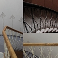 Refurbishment of steps and metal railings and wooden lantern and epoxy coating for stairs