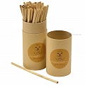 Cocktail straw made of natural reeds Strawerry 20cm, approx. 50 pcs / pack - For food