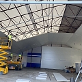 PVC hangar insulation with sandwich panels