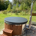Hot tub with integrated oven made in Latvia