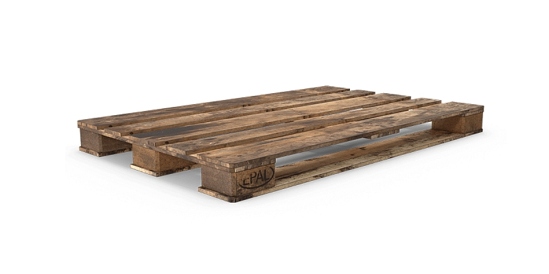 Used wooden pallets