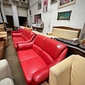 Red armchairs