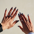 Creative manicure with heart design