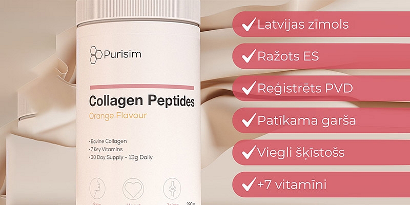 "Let&#39;s clean up" orange-flavored collagen peptides