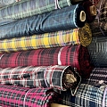 Wool and suit fabrics in classic patterns