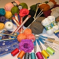 Yarn, needles, crochet hooks