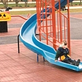 Rubber covering for children playgrounds