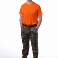 T-shirt orange, with the possibility of placing your own logo