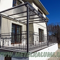 Metal canopy and railing