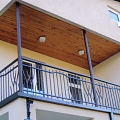 Wrought metal balcony railings