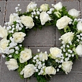 Wreaths for a funeral in Liepaja