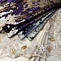 Lace and sequin fabrics