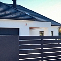 Metal fence around the house with a modern design