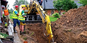 Road construction and water supply networks