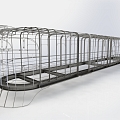Decorative design element for a park made of steel structures