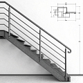 Metal stair railings