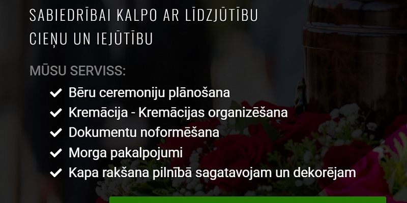 Ритуальные услуги 24/7 по всей Латвии