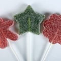Natural juice marmalade candies "POPPY" on a stick