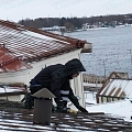 Roof repair in winter