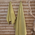 Set - waffle towels, yellow-green