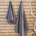 Set - waffle towels, dark gray