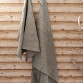 Set - waffle towels dark green