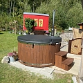 Hot tub with integrated oven made in Latvia