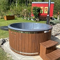 Hot tub with integrated oven made in Latvia