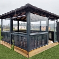 Film windows for a canopy