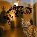 Bird sticker on the window
