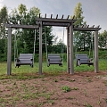 Деревянные качели